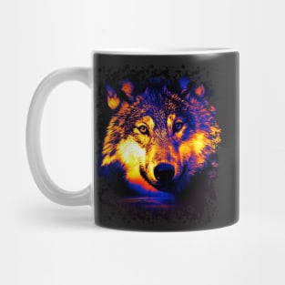 Rainbow mystic Wolf - Your animal guide Mug